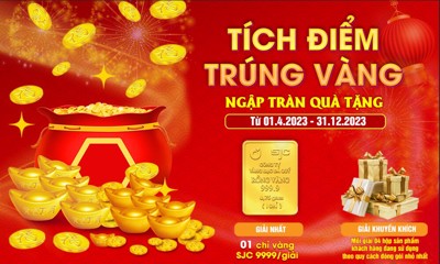 Chương trình khuyến mãi "Tích điểm trúng vàng, ngập tràn quà tặng"